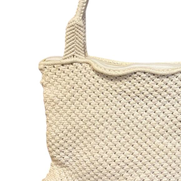 70's Vintage Macrame Shoulder bag Purse - Picture 4 of 5